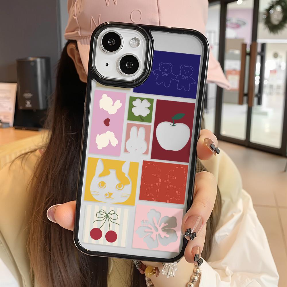 Акриловый чехол для телефона для iPhone 11 12 13 14 Pro 12 14 16 Pro Max для Samsung A16 A36 A56 S24 FE Высококачественный расписной противоударный чехол для мобильного телефона