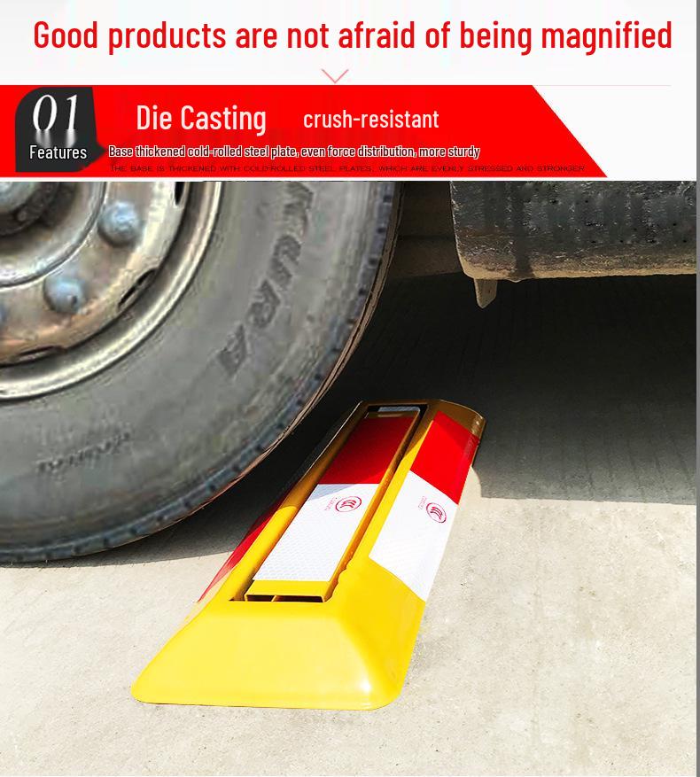 Утолщенный треугольный парковочный столбик: Противоударный ограничитель колес с установкой без сверления