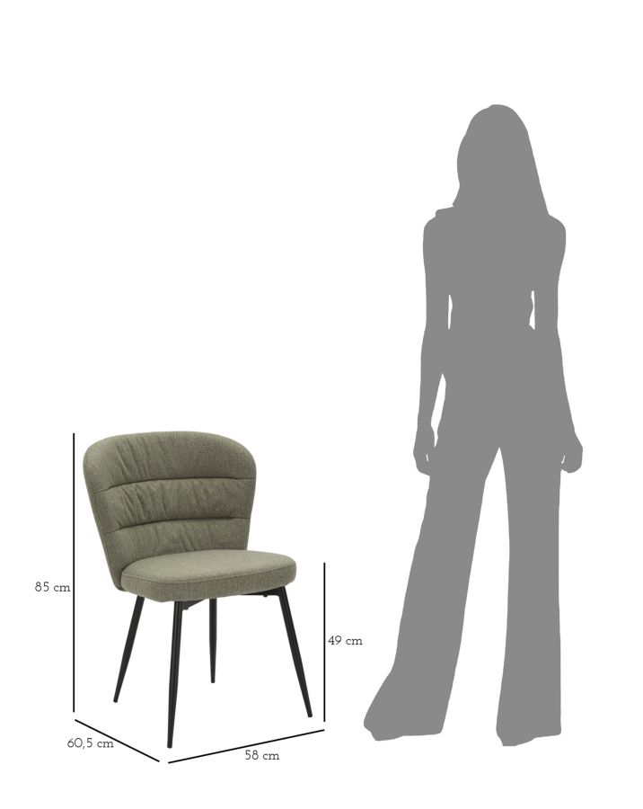 Стул Лозанна Зеленый Комплект 2 Шт См 58X60,5X85