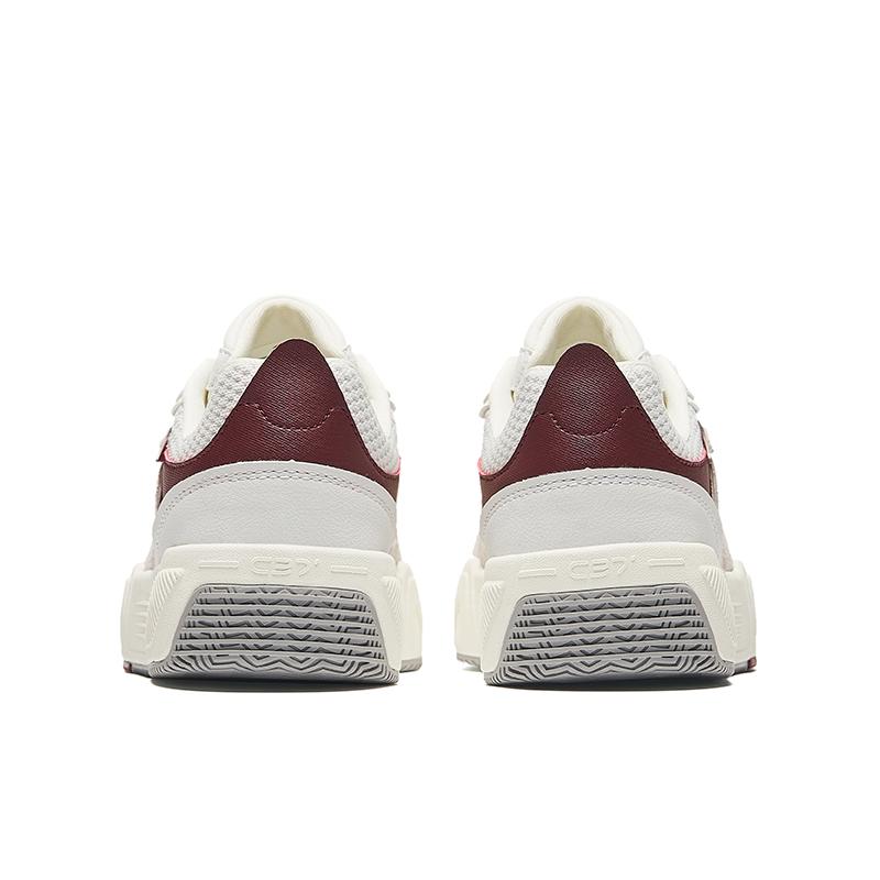 Anta C37 Series Comfortable Casual Height Increasing Lightweight Low Top Sneakers Women Sneakers Ivory-White 922438037-1