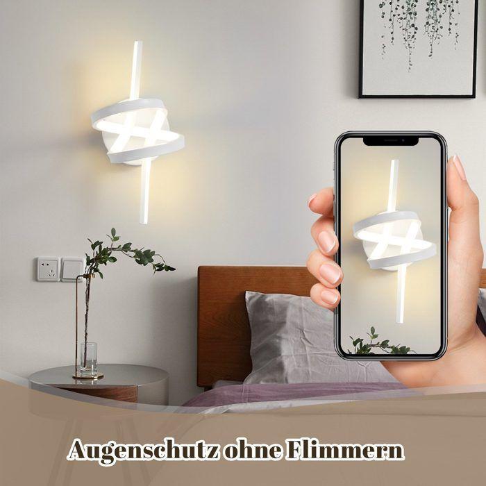 Applique murale LED - NETTLIFE - 7W - Design moderne - Blanc - Blanc chaud 3000K