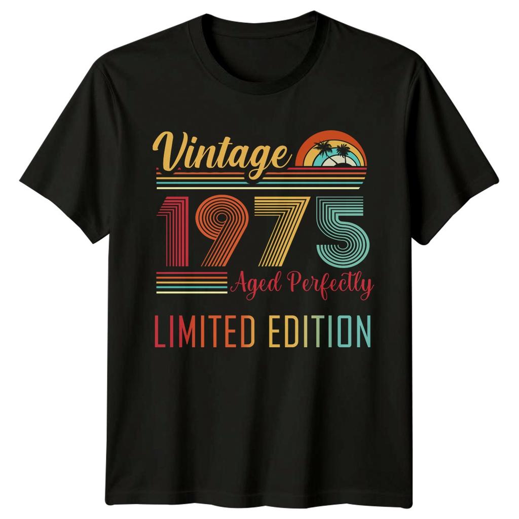 Vintage 1975 Unisexs TShirt 51st Birthday Aged Limited Edition Gift