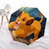 1 Auto Open Lion King, Simba Themed Colorful 8-rib Portable Umbrella for Men and Women, A Compact Commuting Companion Suitable for Daily Dri