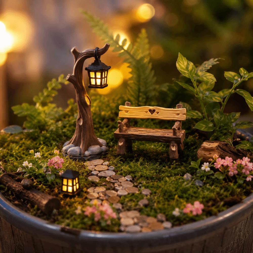 Decorative Tree Lanterns Ornaments Dollhouse Statue Miniature Desk Ornament Dollhouse