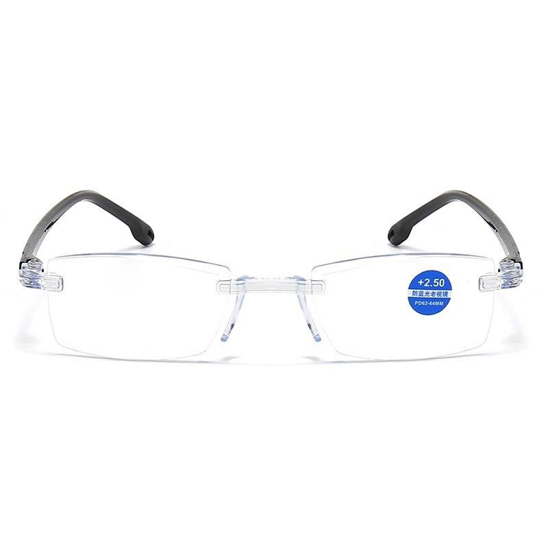 High Quality High Definition Frameless Anti-Blue Light Reading Men And Women Stylish Glasses Anti-Fatigue Glasses With