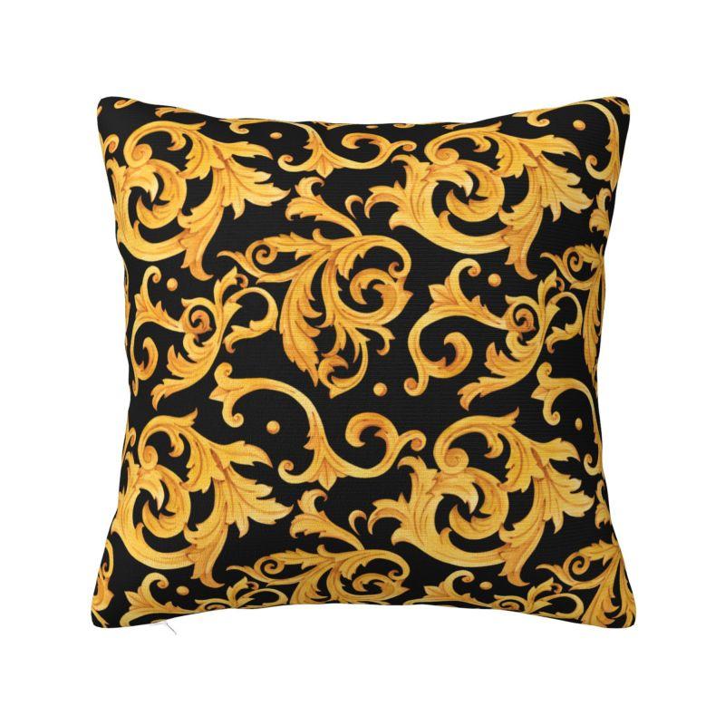 Rococo Kaleidoscopic Floral Cushion Cover 45x45cm European Baroque Art Velvet Nordic Throw Pillow Living Room Decoration