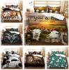 3D Animal Pattern Bedding Set, Bedroom Duvet and Pillowcase 2 Pieces/3 Pieces AU240 * 270 Extra Large Home Decoration