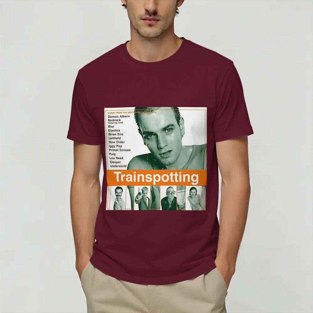 Trainspotting Movie TShirt for Unisex Vintage Cotton Tee Shirt Round Collar Short Sleeve T Shirt Gift Idea Clothing