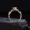 Cold Wind Moon Star Flower Colorful Zircon Crystal Women's Fashion Jewelry Ring