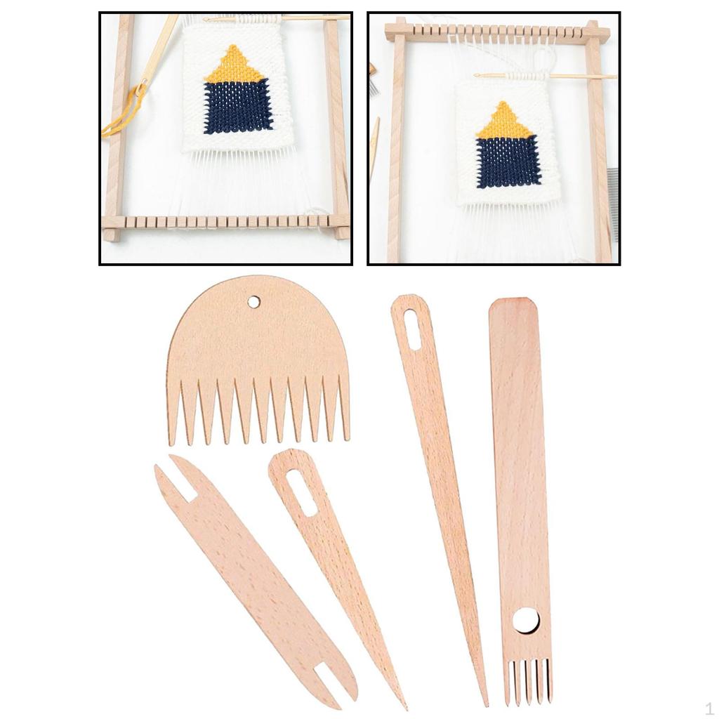 Big Eye Hand Loom Starter Shuttle DIY Weaving Comb for Tapestry Wall Hangings