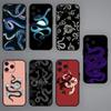 Модный чехол для телефона с рисунком змеи для iPhone Mini 11 12 13 14 15 Pro XS Max X Plus SE XR черный мягкий чехол