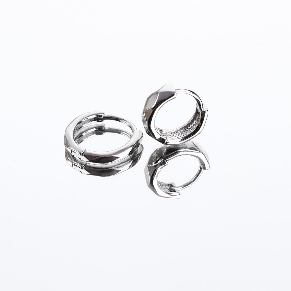 Геометрия Простые Модные Корейские Хип-Хоп Цинковый Цинковый Сплав Круглые Серьги Модная Бижутерия Мужские Серьги-Кольца