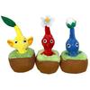 Вытягивающаяся плюшевая игрушка-маскот Pikmin, официальный товар с Алмазной игрушкой - Размер 13 см (Набор из 3 шт.)