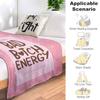 Bad B Energy Flannel Throw Blanket Warm Soft Winter Blanket Plush Thin Quilt Sweet Glam for Home Living Room Sofa Bed Cover Gift