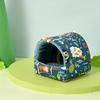 Cute Cartoon Rabbit Hamster Nest Small Animal Sleeping Bed Winter Warm Velvet Mat Pet Cage Accessory for Guinea Pig Mice Rat