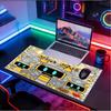 Custom Name Personalized Cosmic Bot Crew Pattern Mousepad, Laptop PC Desk Mat, Decorative Desk Mat for Home Keyboard Pad Gift