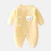Комбинезон-бабочка для новорожденного: Стеганый трехслойный теплый костюм для осени/зимы