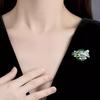 Green Mountain and River Brooch, High-end Women's Exquisite Pearl River and River Corsage, Niche Design Sense Brooch