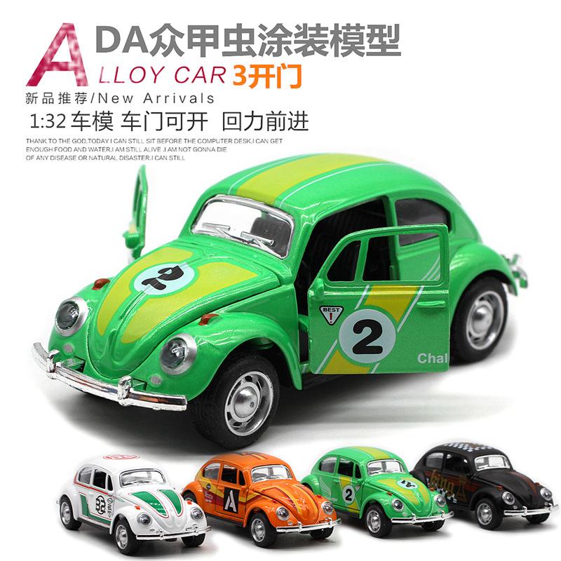 W1241:32 Volkswagen Beetle Car Model Alloy Car Classic Toys Diecasts Model Vehicles Collection Children Toy Gifts