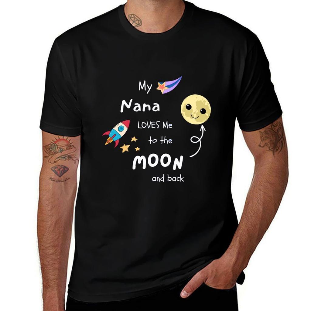 My Nana Loves Me to the Moon and Back TShirt Plus Size Loose Fit TShirt
