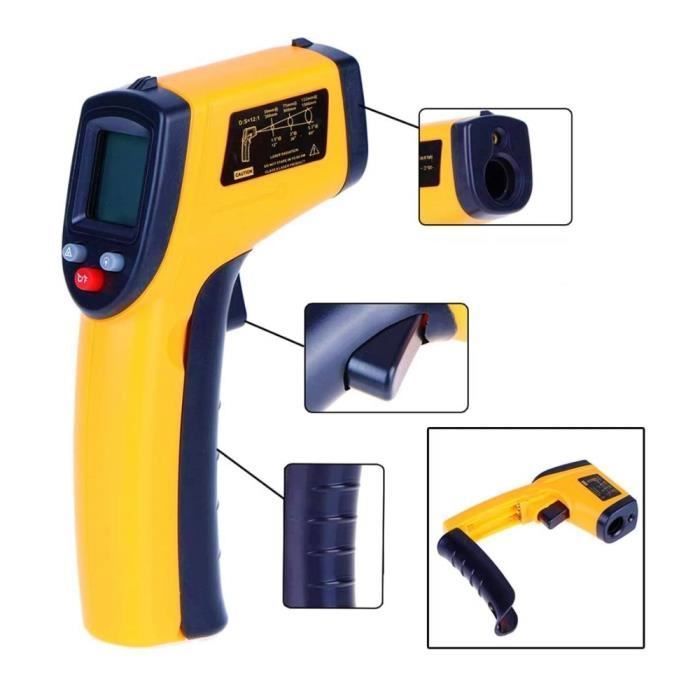 Инфракрасный термометр - COBYE - Лазерный - Температура -50 до 400°C - ЖК-дисплей с подсветкой