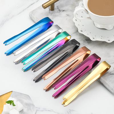 Щипцы для льда из нержавеющей стали, щипцы для сервировки еды, прочные кухонные мини-щипцы