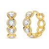 Hoop Earrings 925 Silver Sparkling Retro Pattern Heart and Dragonfly Stud Earrings for Women Girl Party Wedding Jewelry
