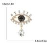 Decoration Luxury Badge Pin Crystal Pendant Rhinestone Eye Brooches Mini Banquet Clothes Pin  Party