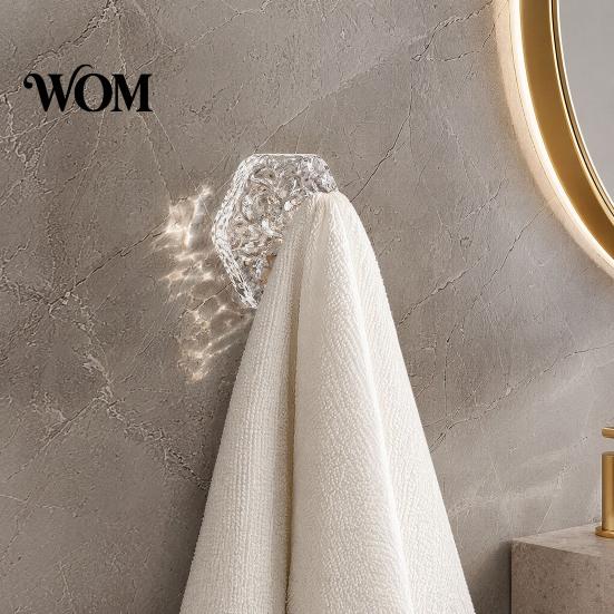 Reusable Adhesive Hooks Hexagonal Self Hooks, Water Ripple Pattern Design, Waterproof No Non Destructive Wall Drilling Mounted for Towels Keys Kitchen
