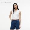 Tommy Hilfiger Женский приталенный топ-поло без рукавов с вышивкой