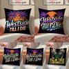 West Coast Blast Rap Style Pillow Case Comfort Sofa Bed Silky Elegant Invisible Zipper Decorative Cushion Cover