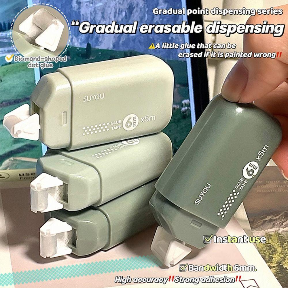 6pcs Gradient Color Dot Dispensing Adhesive Diamond-shaped Double-sided Adhesive Tape  School Office