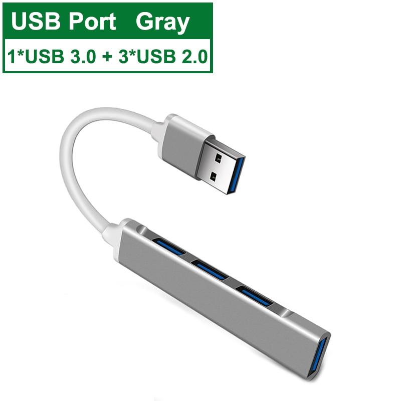 USB C HUB 3,0 Type C 3,1 4-портовый мульти-сплиттер-адаптер OTG для Lenovo Xiaomi Macbook Pro 13 15 Air Pro PC Компьютерные аксессуары