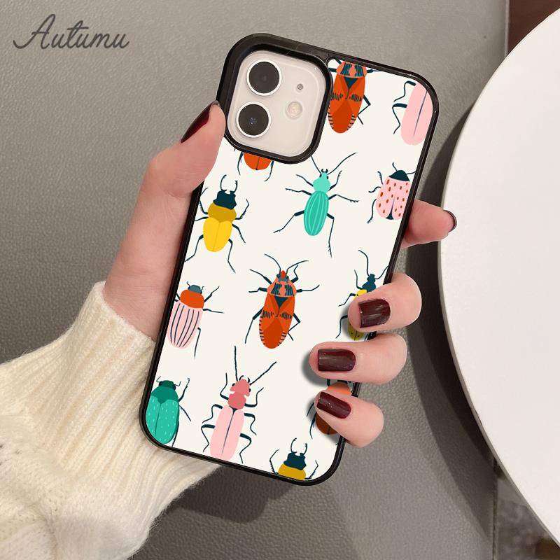 Чехлы для телефонов с коллажем из жуков, насекомых, энтомологии для iPhone 17 Air 15 16 16e 11 12 13 14 Pro Max Plus Cover coque Fundas