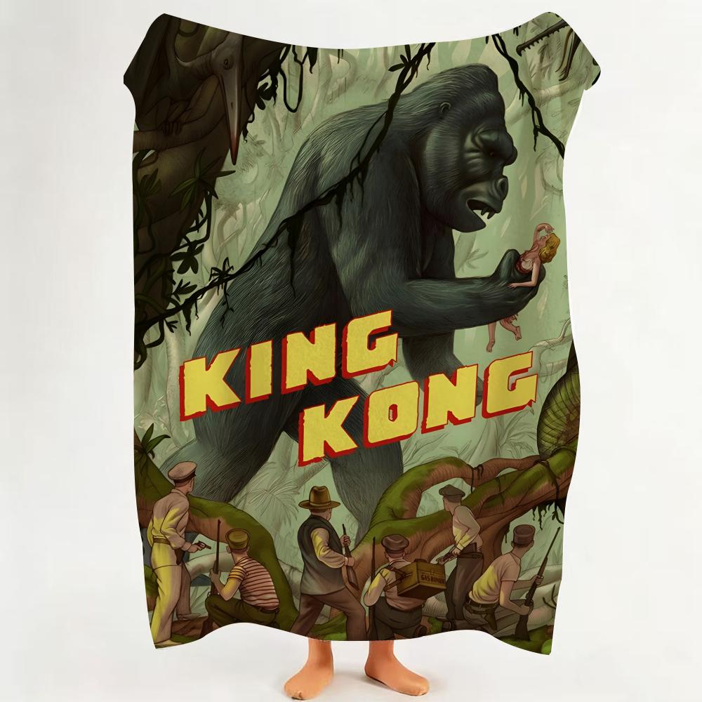 Movie K King K Kong Throw Flannel Throw Blanket Suitable for Sofa Living Room Bedroom