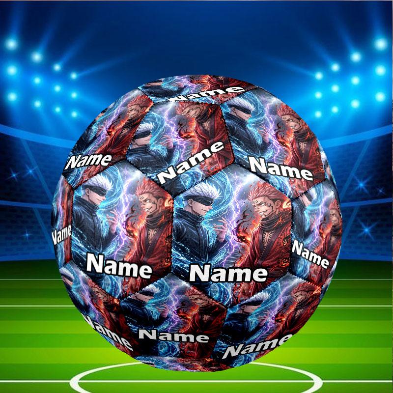 Custom Name Personalized Jujutsu Kaisen Print Size 5 Soccer Ball Training & Match Football, for Team, Kicking, Gift for Football Enthusiasts