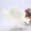 WTEMPO Однотонные солнцезащитные шляпы, однотонные женские весенне-летние большие волнистые поля, дышащие складные пляжные солнцезащитные шляпы