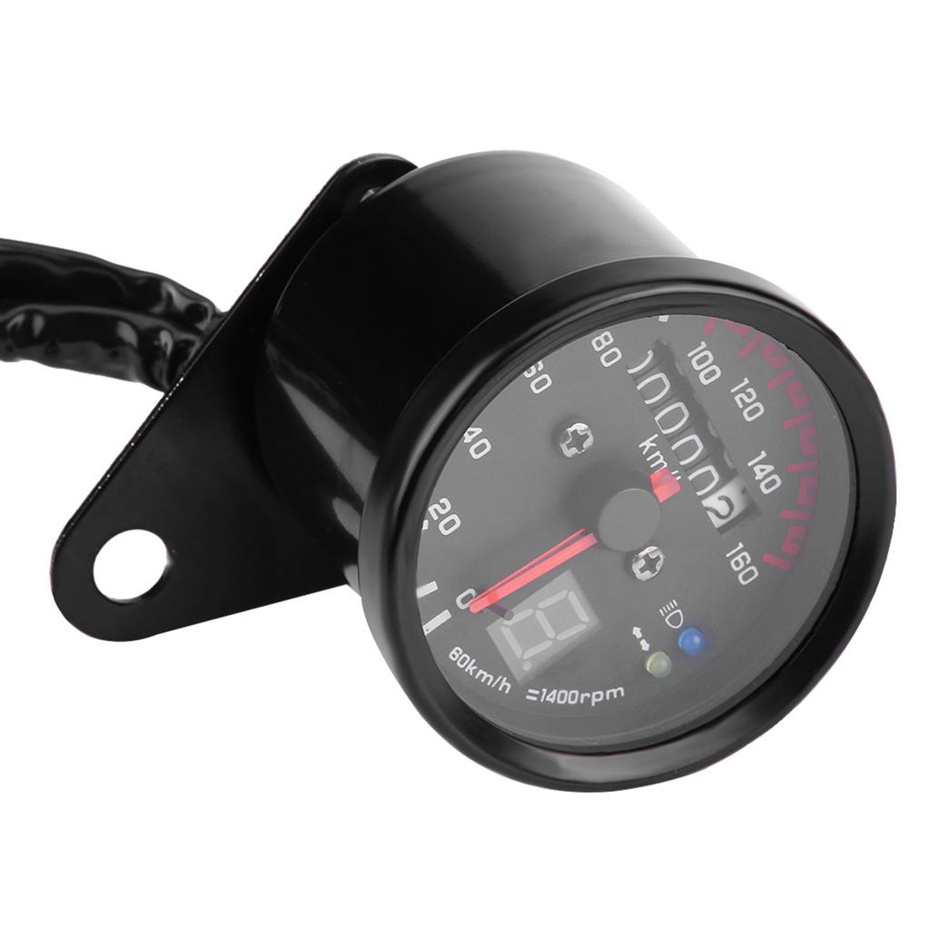 Универсальный мотоциклетный цифровой одометр спидометр тахометр датчик со светодиодным индикатором черный