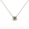 [Opalhouse] 925 Silver Emerald Q Square Necklace Opmun11931