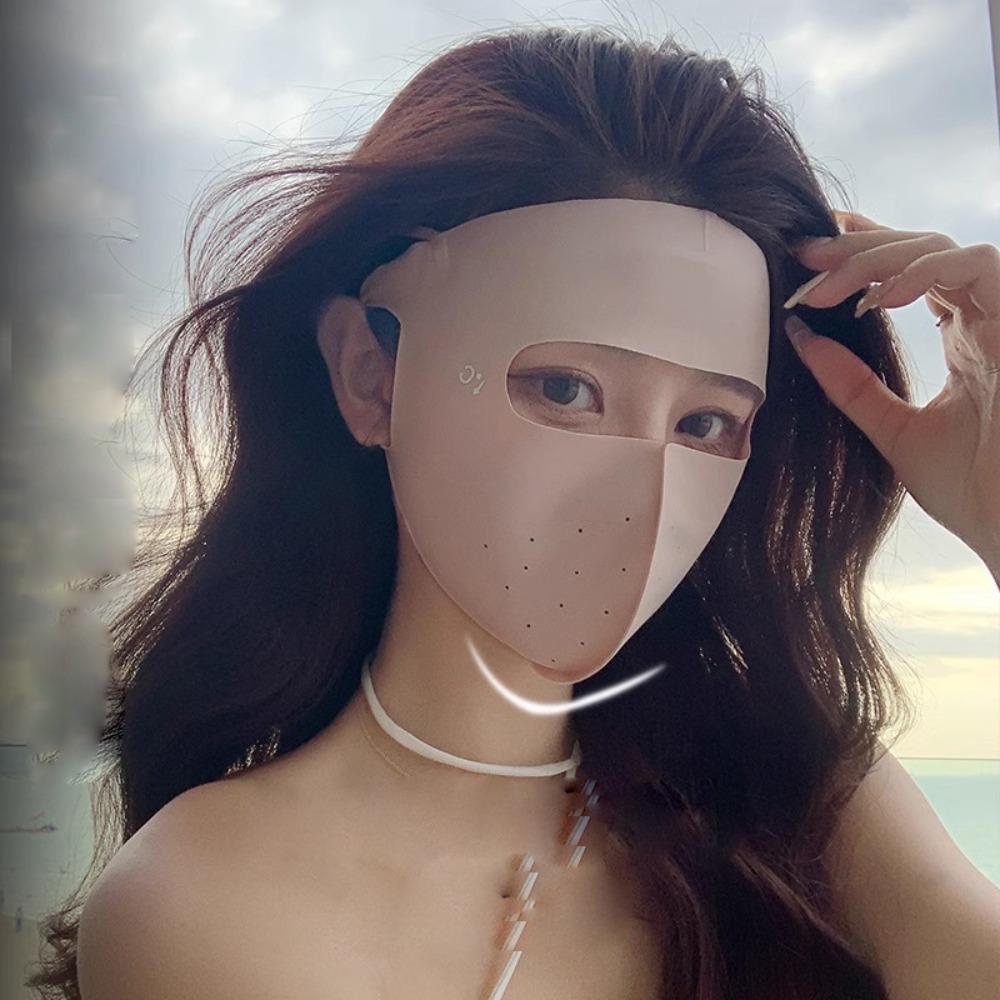 Anti-UV Ice Silk Mask Full Face Sun Protection Riding Face Mask Hot Sale Face Veil Outing