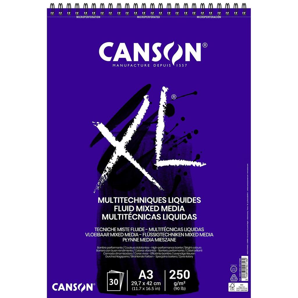 Canson XL Mix Media Notepad White Paper A4 30 Panels 5 Units 300 G/m²