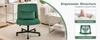 Modern Office Chair – Height-Adjustable Swivel Chair without Armrests with Quiet Casters & Cushion – Fabric Office Chair for Study & Living Room
