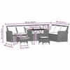 VidaXL Salon de jardin 4 pcs avec coussins forme L gris résine tressée, ensemble de canapé d'extérieur, ensemble de salon de 3365326