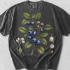 Vintage Botanical Blueberry Shirt: Rustic Forest Berry Graphic Tee