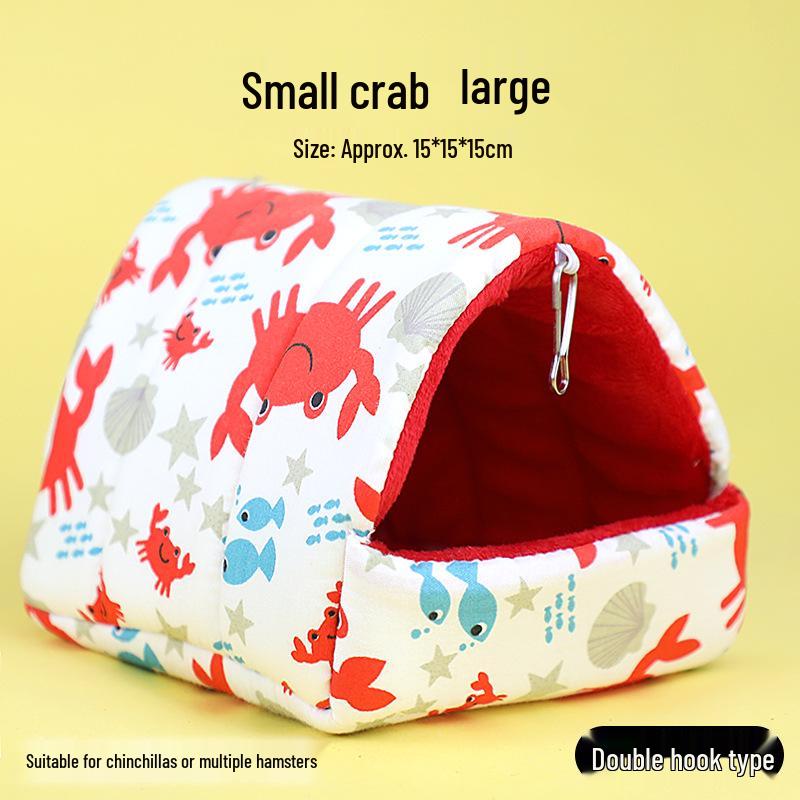 Теплое хлопковое гнездо для хомяков и мышей - Зимний спальный мешок-домик