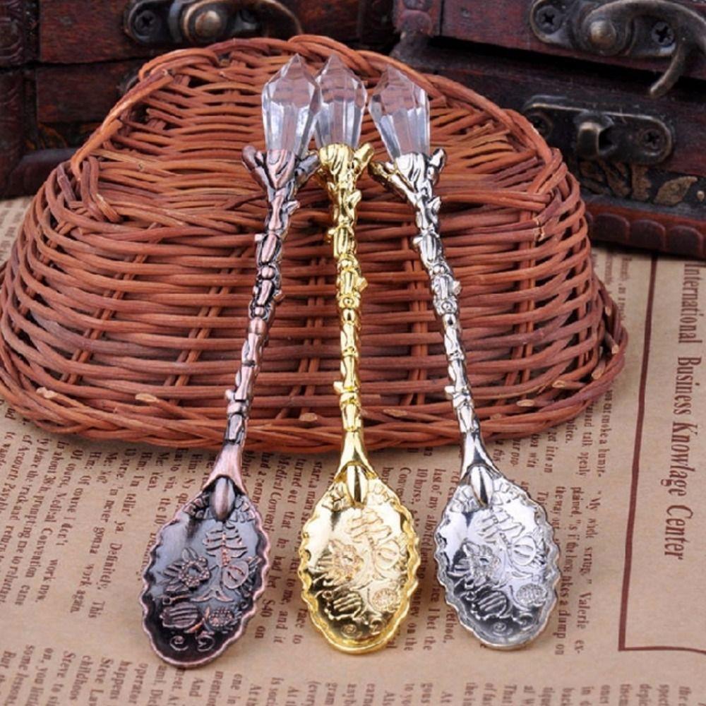 Head Carved Pattern Zinc Zinc Zinc Alloy Flatware Ice Cream Dessert Kitchen Scoops Dining Bar Accessories