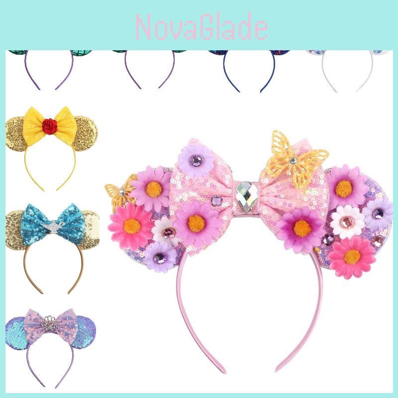 Blingy Minnie Mouse Headbands With Sparkling Glitter For Girls