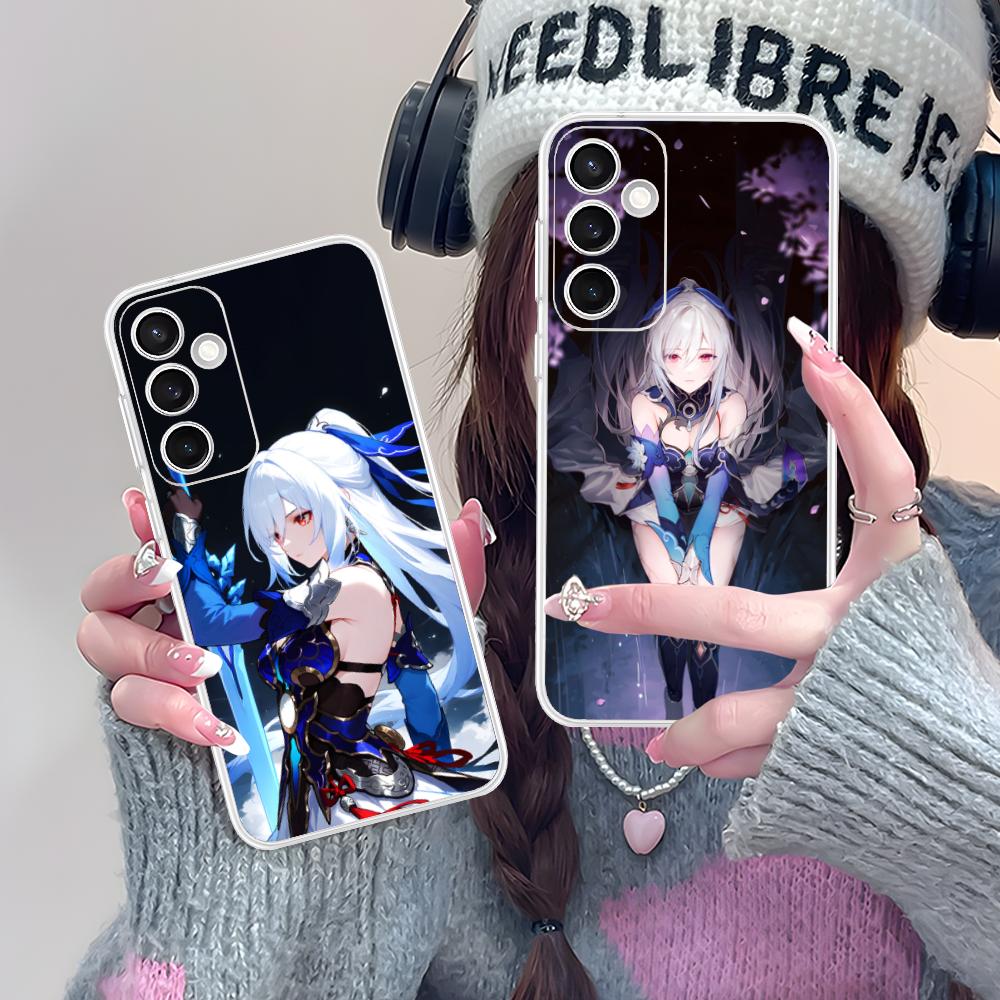 Прозрачный чехол HSR Jingliu для Samsung Galaxy S25 S24 S23 S22 S21Plus FE Ultra Цветная накладка