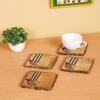 10.16 Cm Madhubani Fish Coasters for Office In Mango Wood Set of 4 Tea Coasters for Dining Table for Home Coasters for Cups Coasters for Glasses