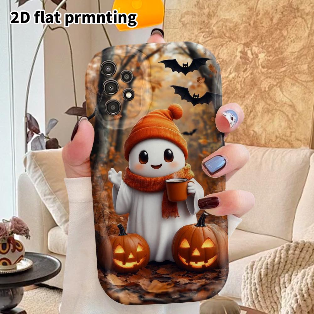 Чехол для телефона: 2D Плоский Защитный Чехол для Samsung Galaxy A34 A35 M05 M06 S20 S22 S21 FE Plus 5G, Стиль для Пары, Уютная Осень, Рождественский и Хэллоуинский Подарок